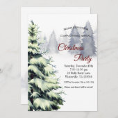 エレガントフェスティバルクリスマスツリー招待状 招待状 (正面/裏面)