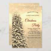 エレガントフェスティバルクリスマスツリー招待状 招待状 (正面/裏面)