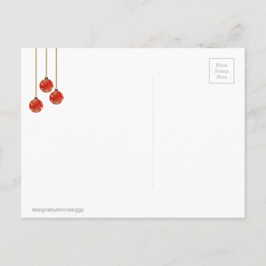 エレガントフェスティバルクリスマスパーティー保存日付 案内ポストカード (裏面)