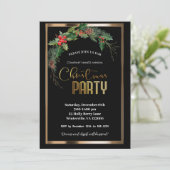 エレガントフェスティバルクリスマス金ゴールド招待状 招待状 (スタンド正面)