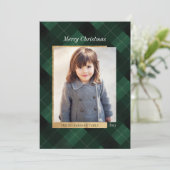 エレガントフェスティバルグリーンプレイド&金ゴールドワンフォト シーズンカード (スタンド正面)