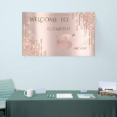 エレガントフェスティバルバラ金ゴールド駆動誕生日 横断幕 (トレードショー)