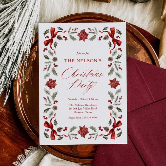 エレガントフェスティバルパーティの招待状 シーズンカード