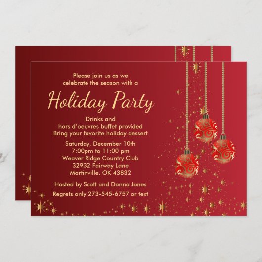 エレガントフェスティバルパーティー 招待状 (正面/裏面)