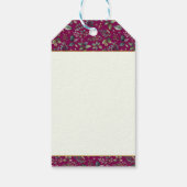 エレガントフェスティバルブルゴーニュフローラカスタムクリスマス ギフトタグ (裏面)