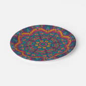 エレガントフェスティバルボホカラフルシームレスパターン ペーパープレート (アングル)