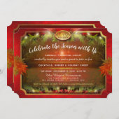 エレガントフェスティバル企業のパーティー 招待状 (正面/裏面)