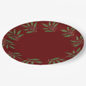 エレガントフェスティバル冬のクリスマス ペーパープレート (アングル)