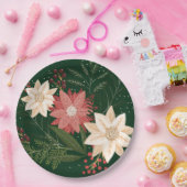 エレガントフェスティバル冬のクリスマス ペーパープレート (パーティー)