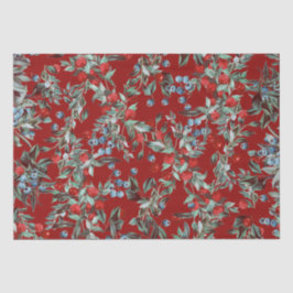 エレガントフェスティバル水彩赤ブルーベリー 薄葉紙