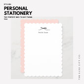 エレガントフェミニンシンプルブラックボウモノグラム ノートカード