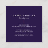 エレガントフェミニンジュエリーデザイナーハンドメイドロゴ スクエア名刺 (裏面)