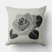 エレガントフェミニンバラブロッサムオングレー クッション (正面)