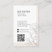 エレガントフェミニンフローラミニマル 名刺 (裏面)