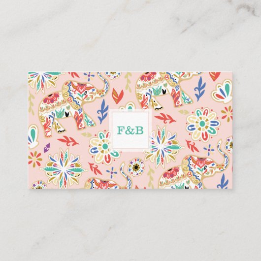エレガントフェミニンフローラ華美象 名刺 (裏面)