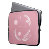 "エレガントフェミニン抽象芸術エレクトロニクスバッグ – ソフト ラップトップスリーブ (正面左)