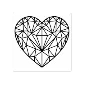 エレガントフェミニン結晶幾何線ハート ラバースタンプ (インプリント)