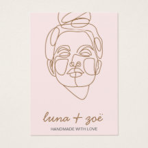 エレガントフェミニン赤面ピンクのイヤリング表示カード