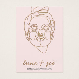 エレガントフェミニン赤面ピンクのイヤリング表示カード