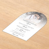 エレガントフォトアフォーマルレイ結婚ズ アクリル招待状 (レイダウン)