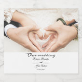 エレガントフォトウェディングパーティパーソナライズされたー スパークリングワインラベル (シングルラベル)