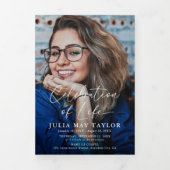 エレガントフォトオーバーレイ葬儀記念事業 三つ折り招待状 (カバー)