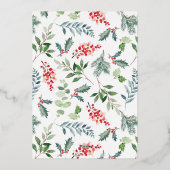 エレガントフォトクリスマスホリデーゴールドフォイルカード 箔シーズンカード (裏面)