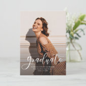 エレガントフォトスクリプト卒業2025 案内状 (スタンド正面)