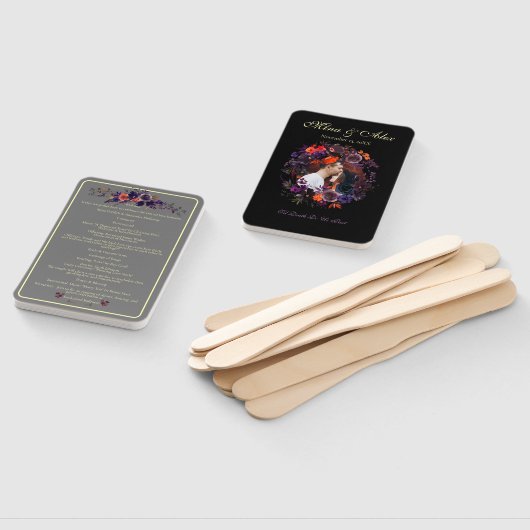 エレガントフォトダーク秋のフローラ結婚ズ ハンドファン (組立なし)