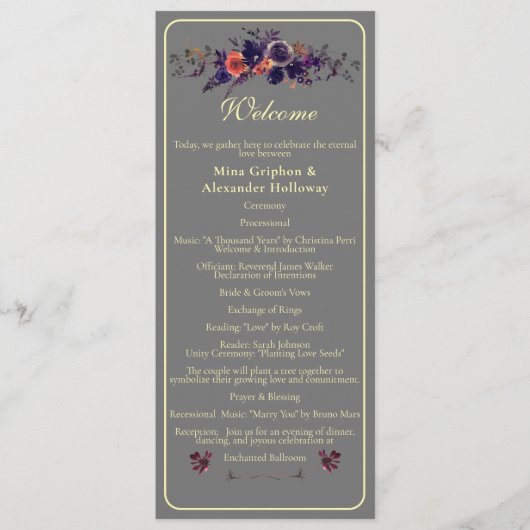 エレガントフォトダーク秋のフローラ結婚ズ プログラム (正面)