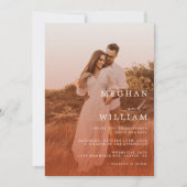 エレガントフォトバーネ結婚ッド 招待状 (正面)