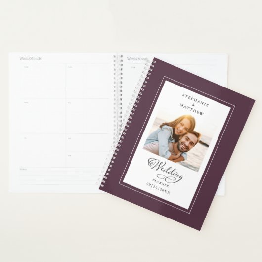 エレガントフォトパープルカシス婚約結婚ズ プランナー手帳 (ディスプレー)