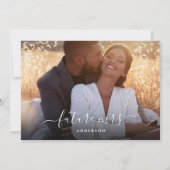 エレガントフォトピンクレッド&金ゴールドフローラブライダルシャワー 招待状 (裏面)