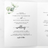 エレガントフォトボタニカルスクリプトル wedding 三つ折り招待状 (内部最初)