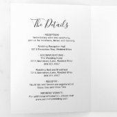 エレガントフォモダントブラックシンプル結婚 三つ折り招待状 (内部最初)