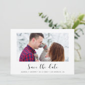 エレガントフォントカップルの写真を保存 案内状 (スタンド正面)