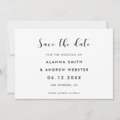 エレガントフォントカップルの写真を保存 案内状 (裏面)