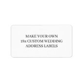 エレガントフォント18 xカスタムウェディングアドレス ラベル (正面)