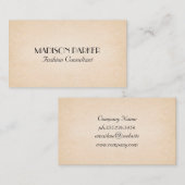 エレガントフォント |紙テクスチャ 名刺 (正面/裏面)