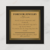 エレガントフォーエバー永久ジュエリー気に スクエア名刺 (裏面)