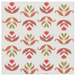 エレガントフォークアートフローラプリントコージー素朴秋 ファブリック