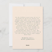 エレガントフォークアート（鳥）ショウジョウコウカンチョウクリスマスリーフ写真 シーズンカード (裏面)