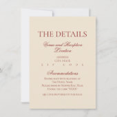 エレガントフォーマルはっきりした金の結婚詳細 シーズンカード (正面)