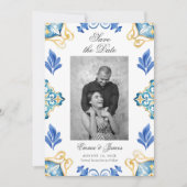 エレガントフォーマルイタリアンタイルの日付の保存 招待状 (正面)