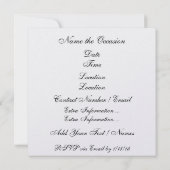 エレガントフォーマルイベント招待状 招待状 (裏面)