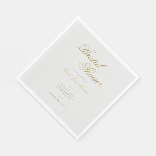 エレガントフォーマルクラシックブライダルシャワー スタンダードランチョンナプキン (角)