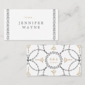 エレガントフォーマルクラシックヴィンテージ結婚式座席表 プレイスカード (正面/裏面)