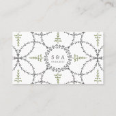 エレガントフォーマルクラシックヴィンテージ結婚式座席表 プレイスカード (裏面)