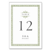 エレガントフォーマルクラシックヴィンテージ テーブルナンバー (裏面)
