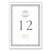 エレガントフォーマルクラシックヴィンテージ テーブルナンバー (裏面)